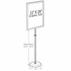 Azar Displays 22''W x 28''H Two-Sided Slide-In Floor Stand on Chrome Base 300289